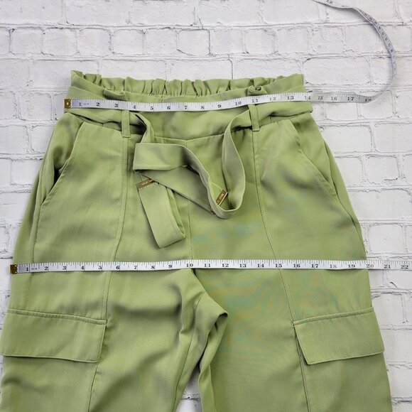 Michael Kors Light green paperback waist high rise belted jogger pants size S - Picture 5 of 12